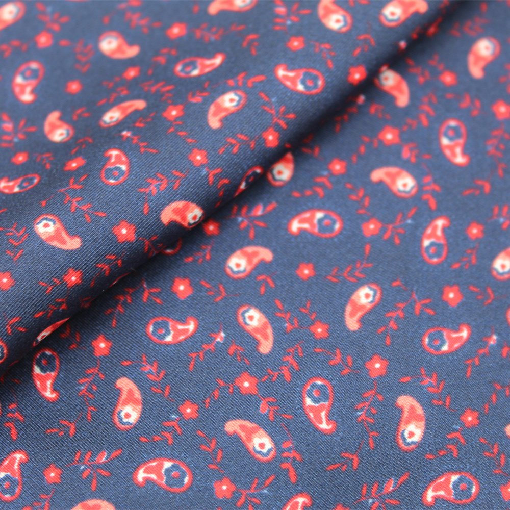 Navy Cravat with Red