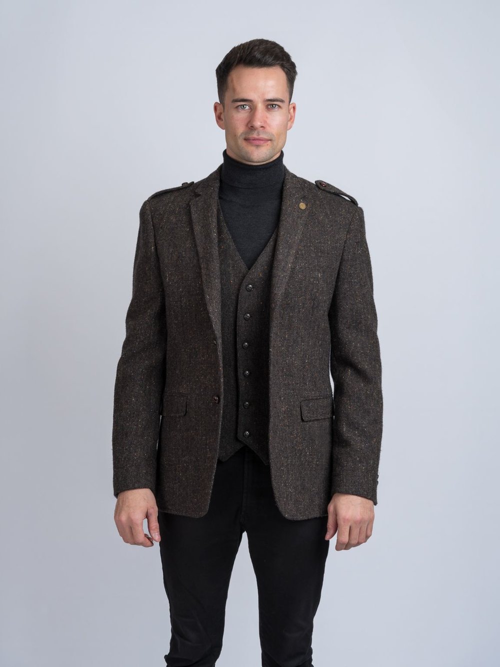 Oscar Wilde Brown Hopsack Tweed Jacket