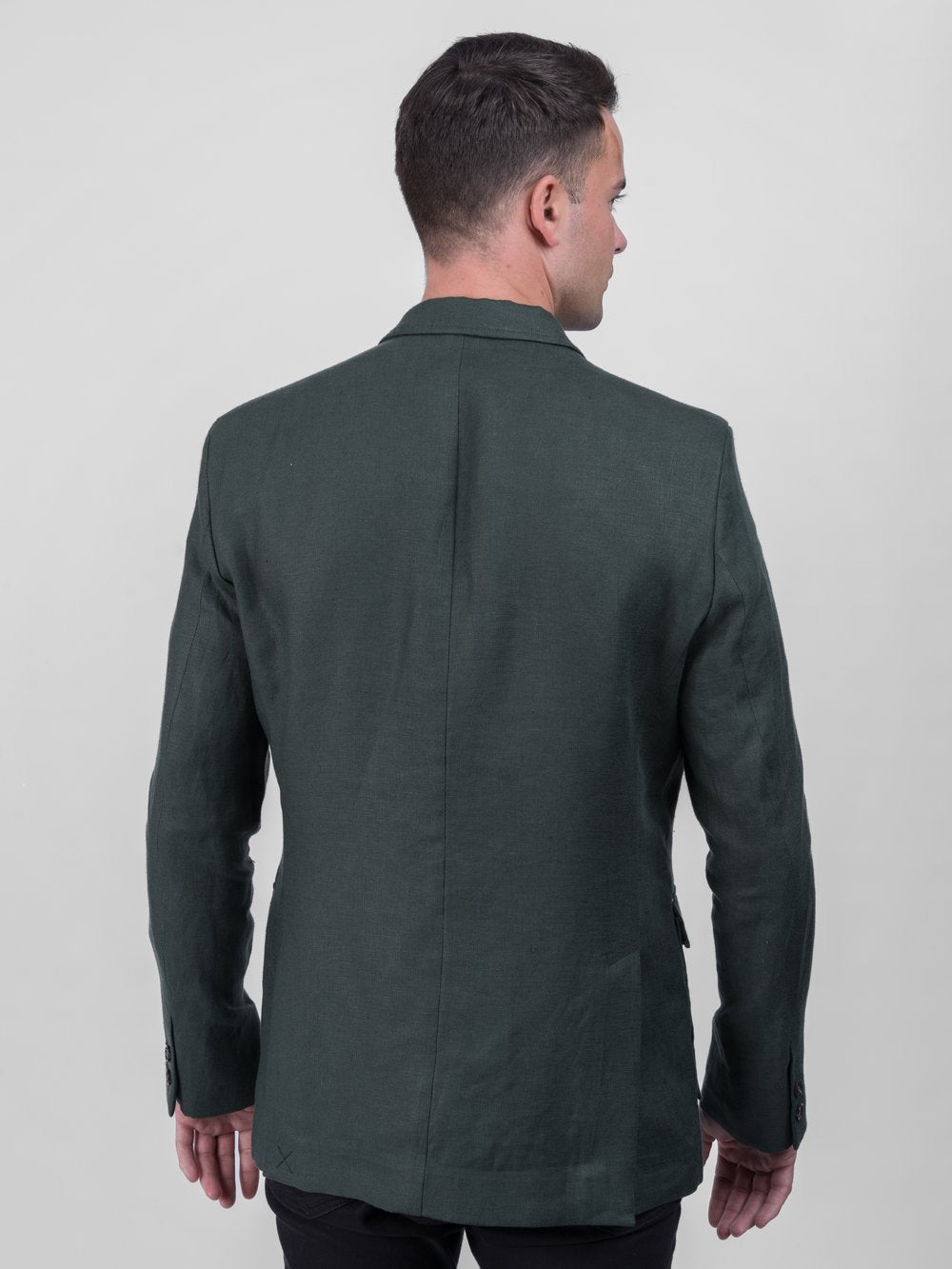Men’s Dark Green Irish Linen Safari Style Jacket & Blazer