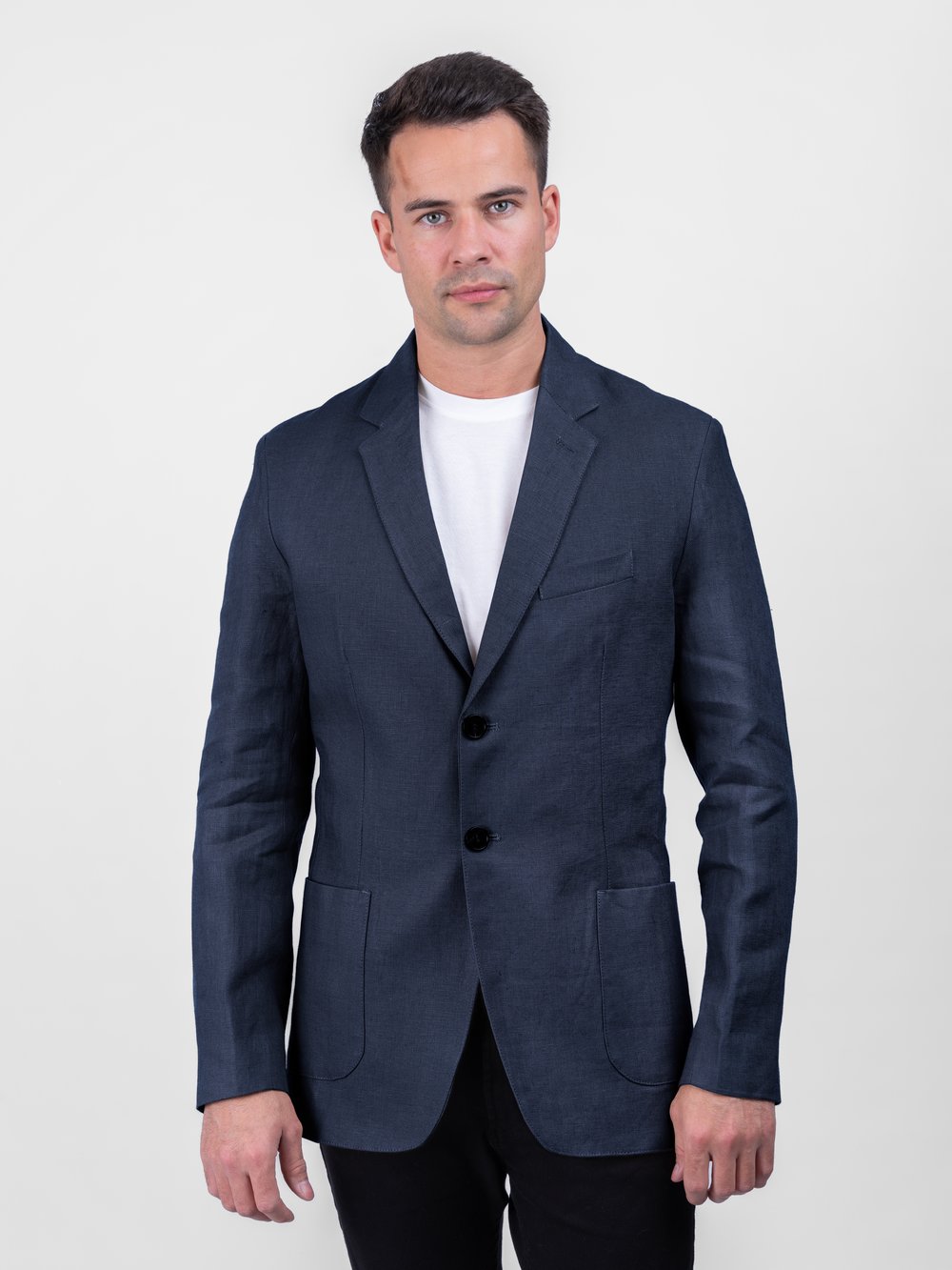Mens Navy Irish Linen Blazer & Jacket