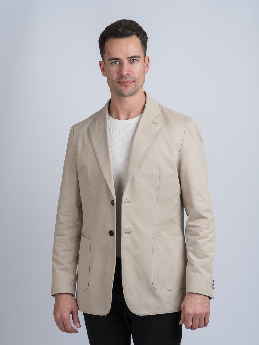 Men's Stone Cotton Jacket & Blazer