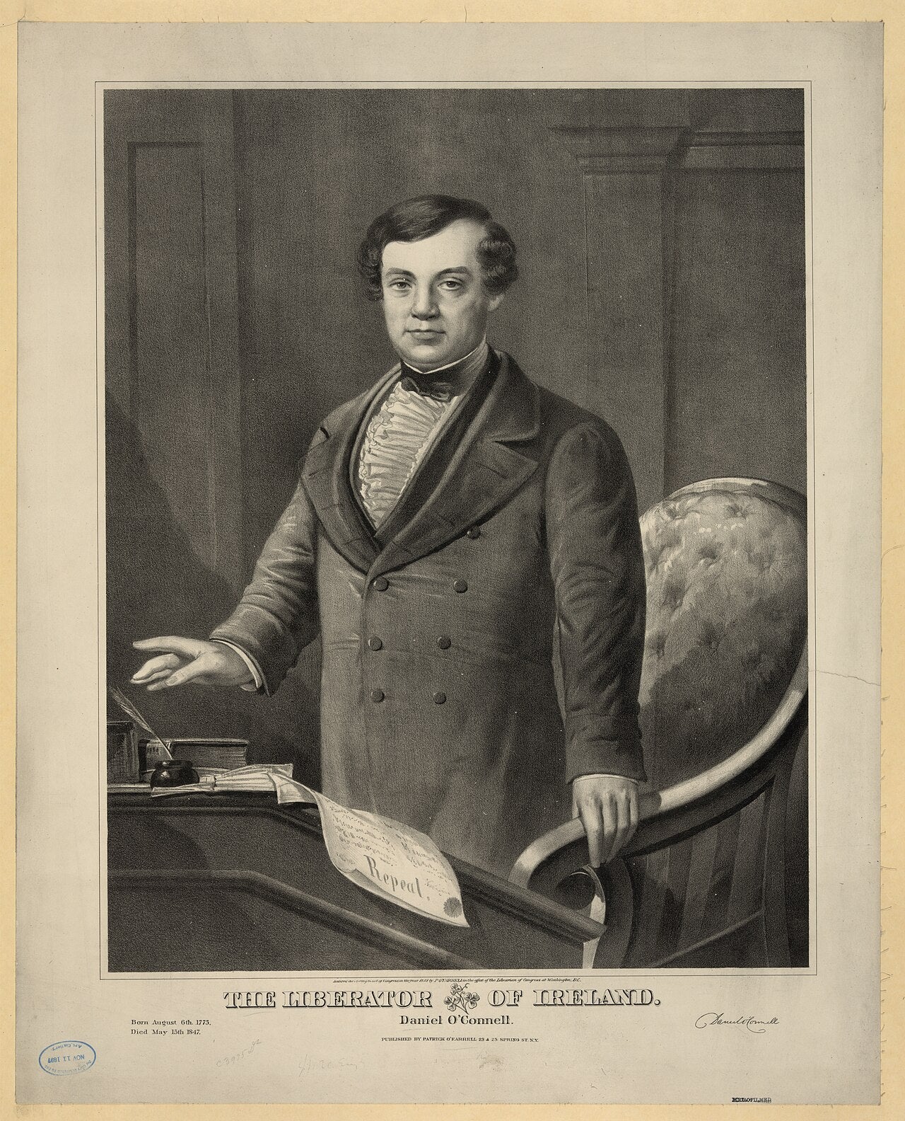 Daniel O’Connell, Irish political leader known as “The Liberator,” whose legacy inspired Celtic Tweed’s Liberator Line men’s tweed coats.