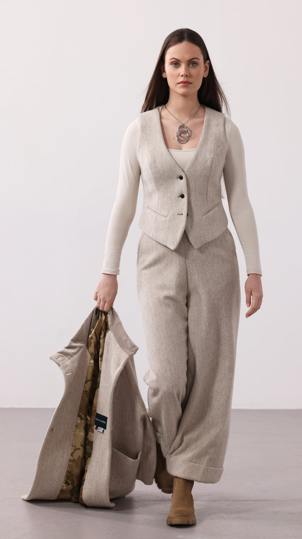 Women's Tweed Alpaca Trousers & Pants