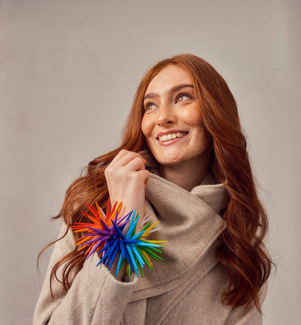 Alpaca Wool Tweed Snood Scarf With Reversible  Velvet