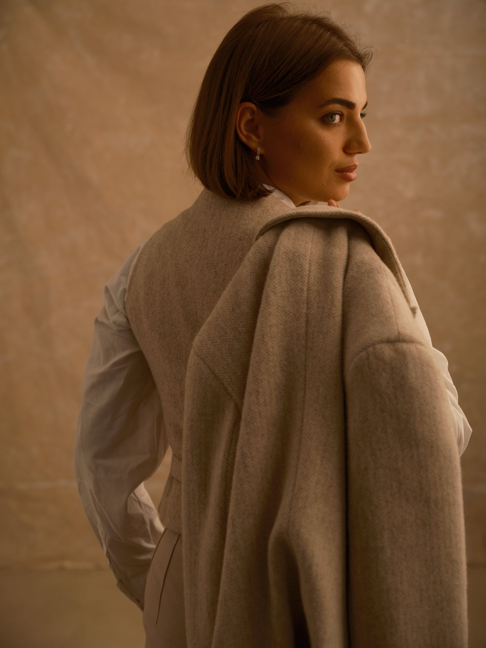 Women's Alpaca Tweed Waistcoat & Vest