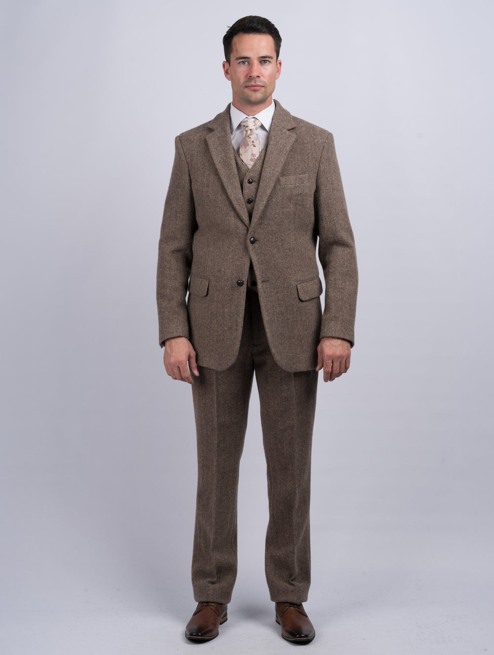 Men's Fawn Tweed Trousers & Pants