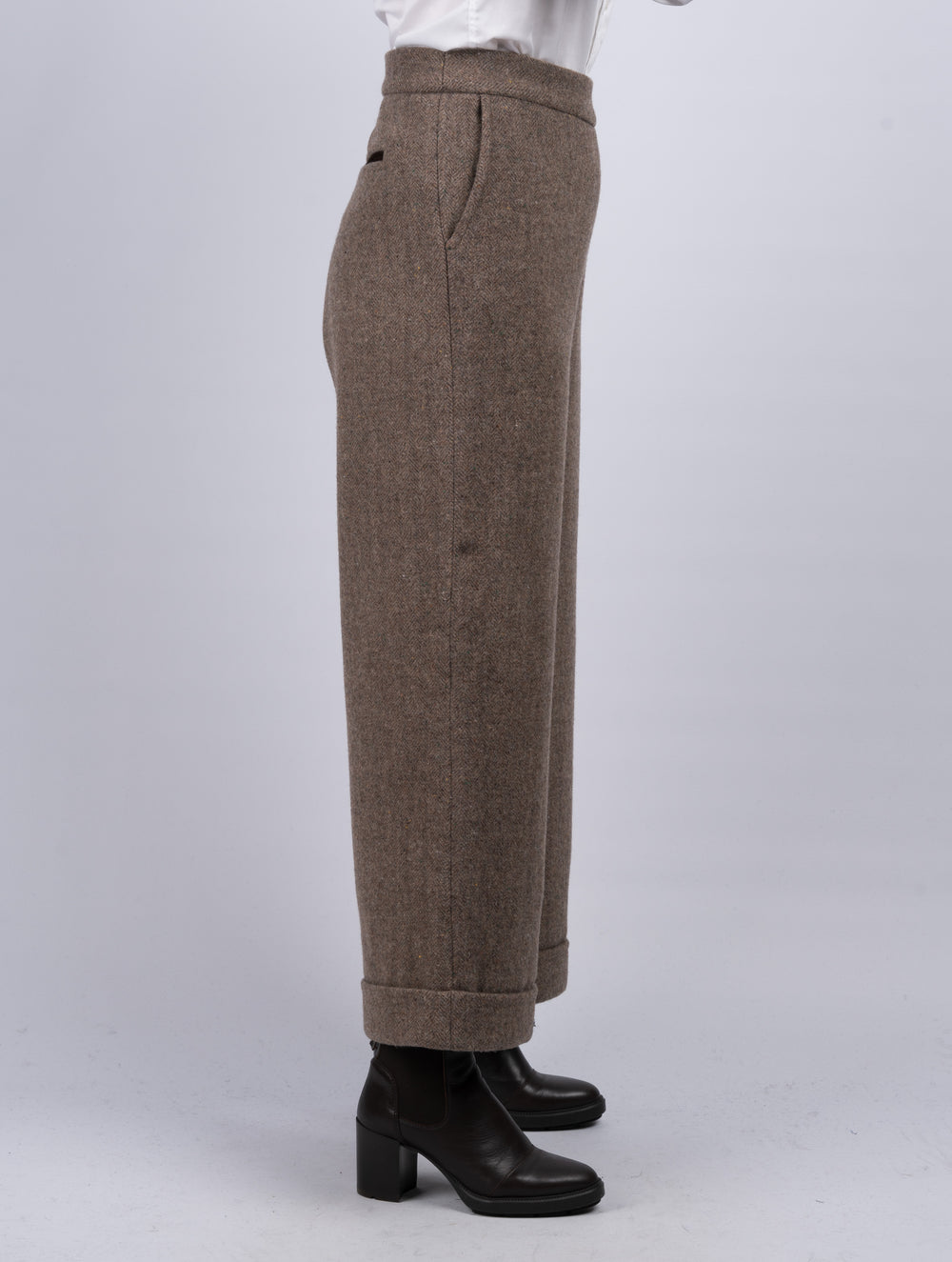 Women's Fawn Tweed Trousers & Pants