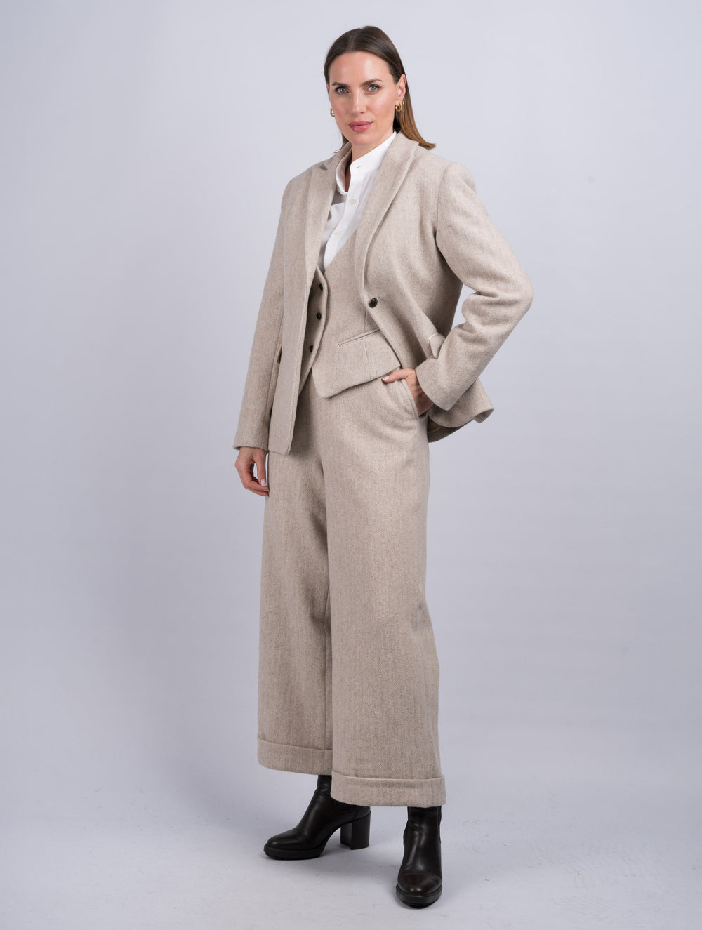 Women's Tweed Alpaca Trousers & Pants