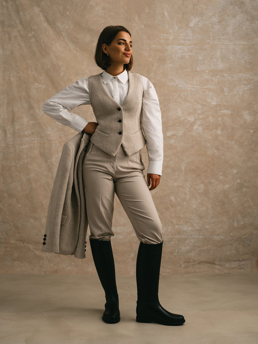 Women's Alpaca Tweed Waistcoat & Vest