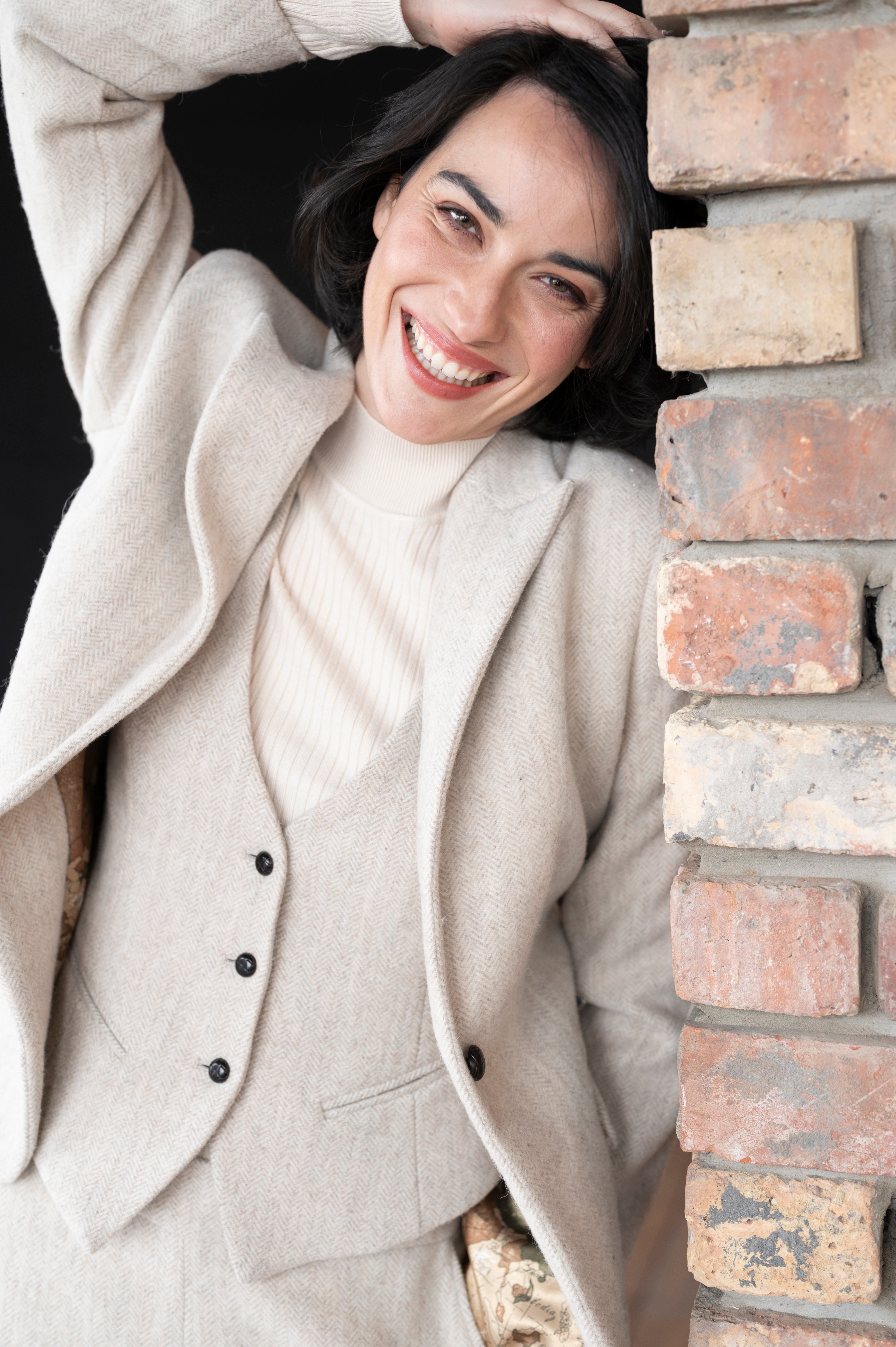 Alpaca Tweed Wool Waistcoat - Luxury Women's Irish Made Vest For