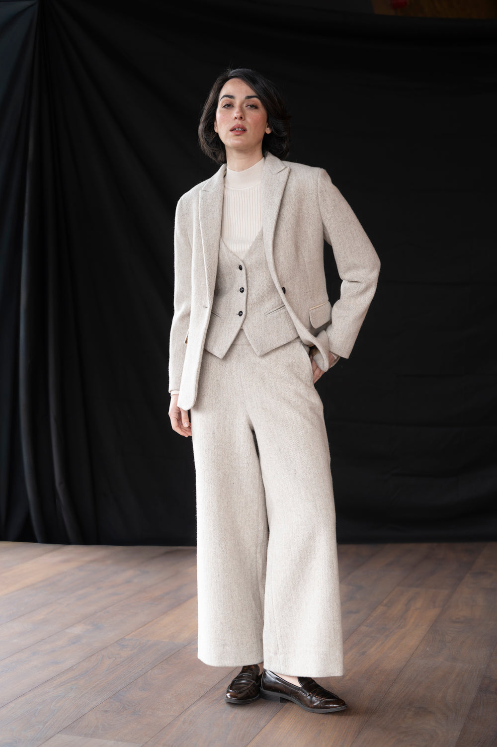 Women's Tweed Alpaca  Long Trousers & Pants