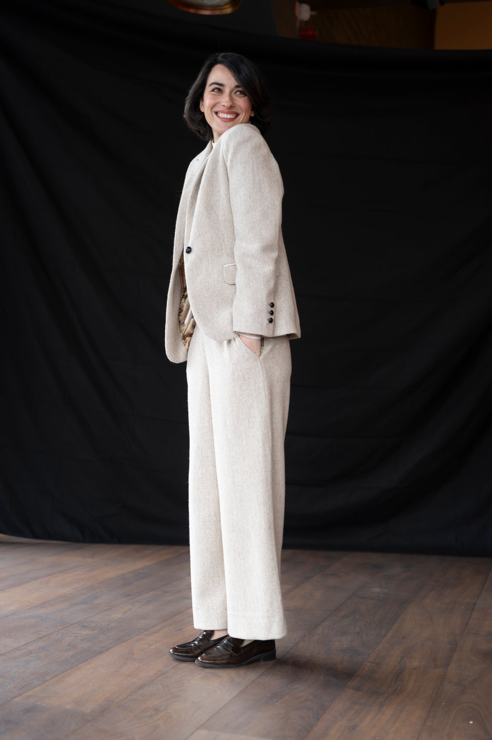 Women's Tweed Alpaca  Long Trousers & Pants