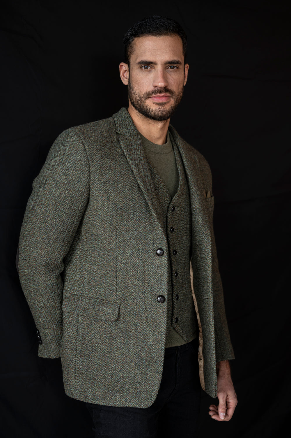 Moss Green Tweed Jacket & Blazer