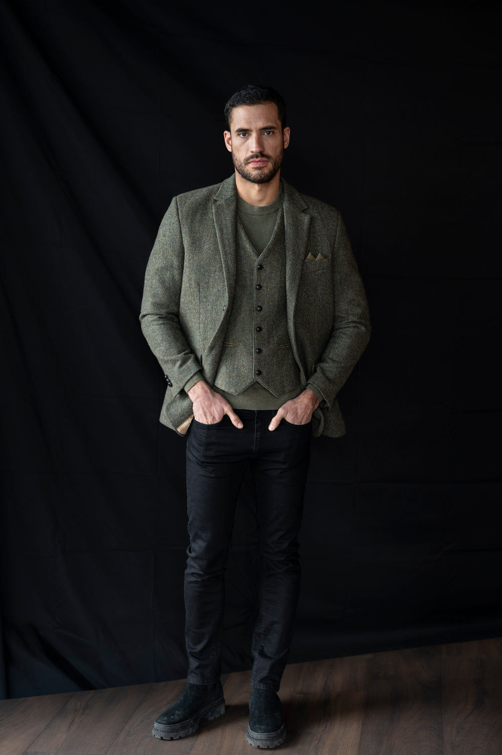  The Parnell Moss Green Tweed Jacket & Blazer