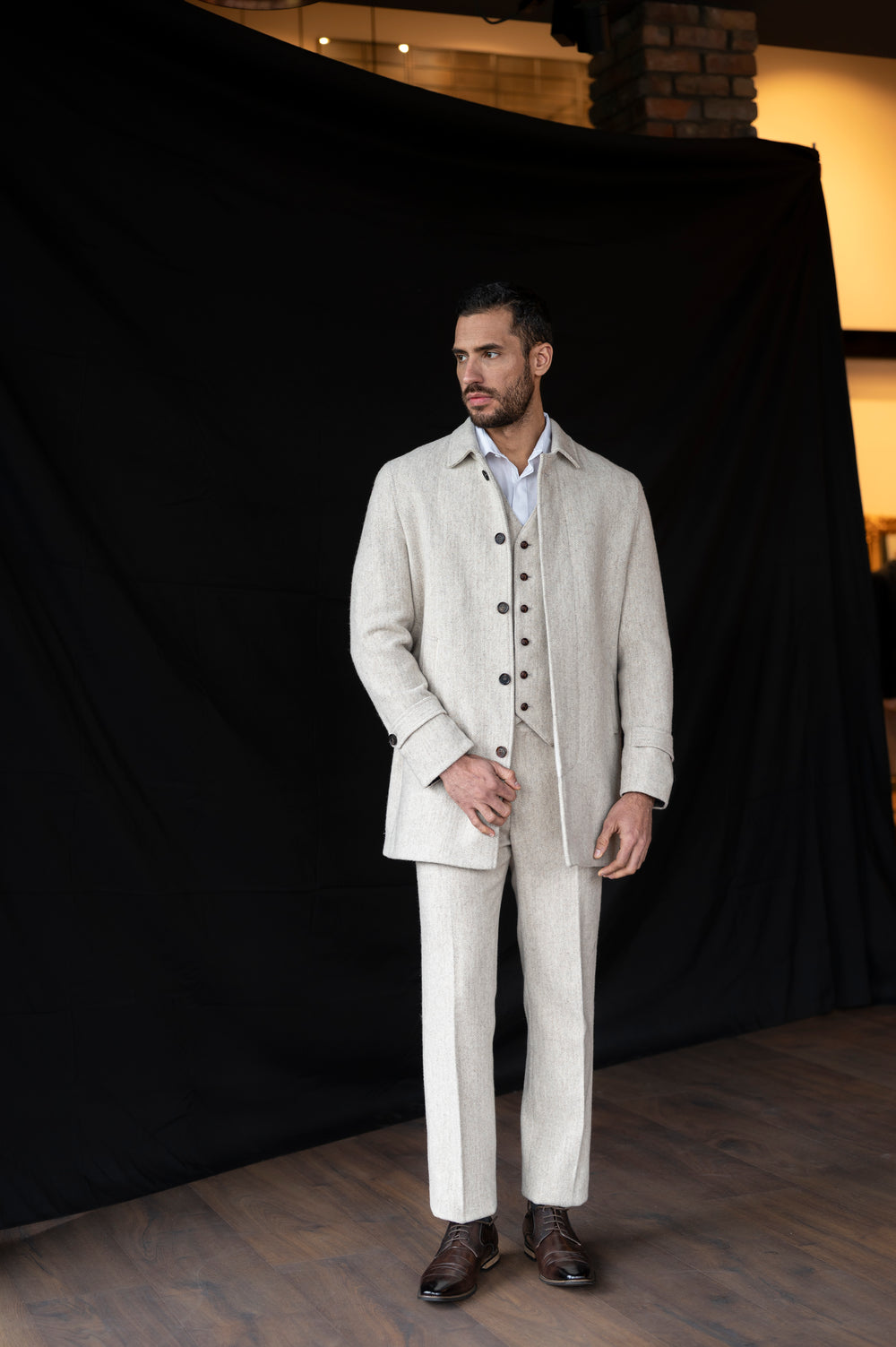 Men's Alpaca Tweed Trousers & Pants