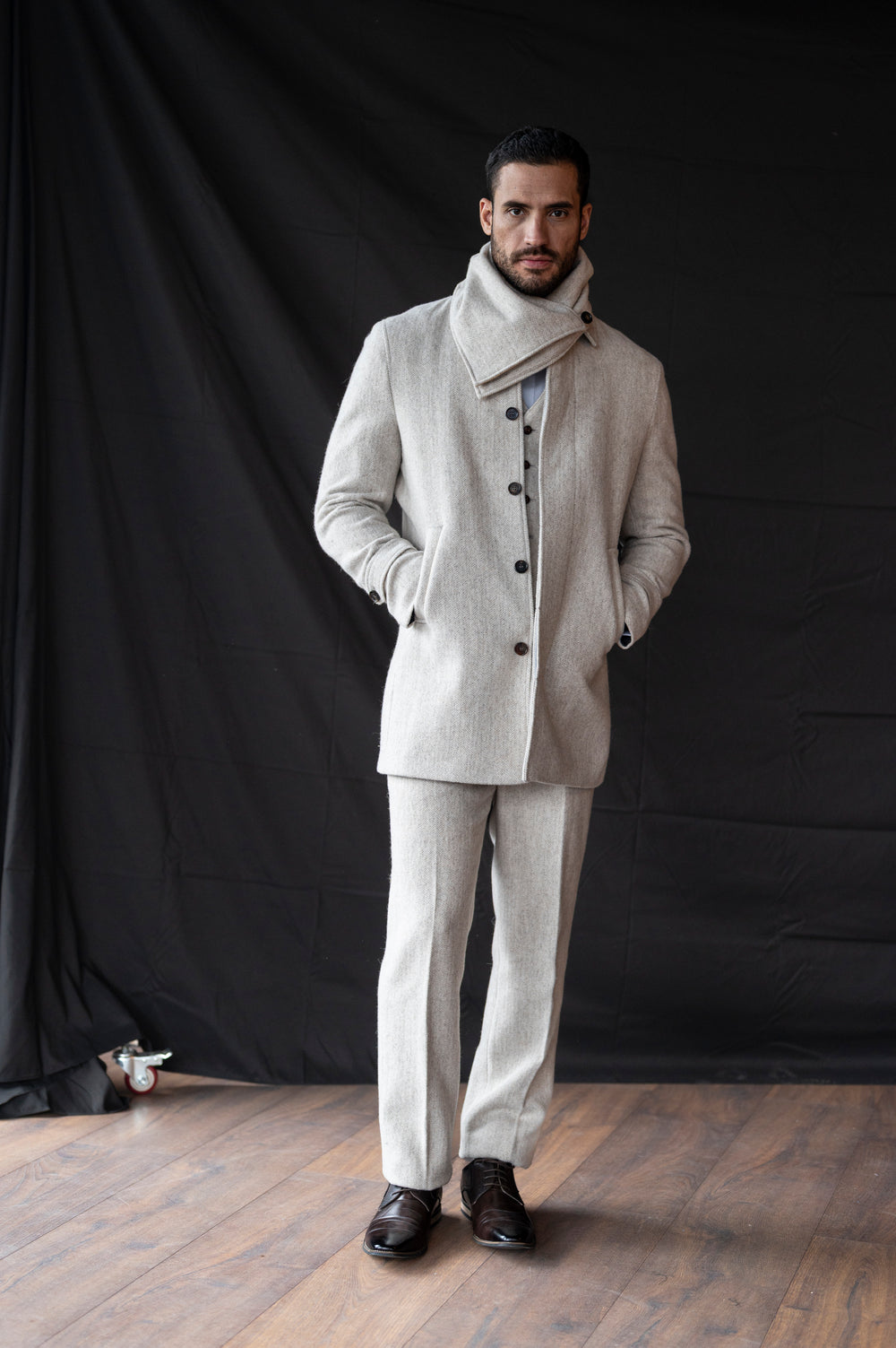 Men's Alpaca Tweed City Coat