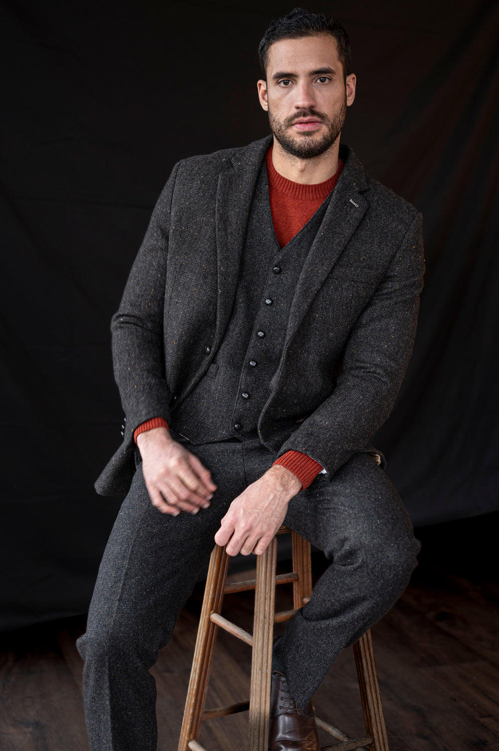 Costume trois pièces marron