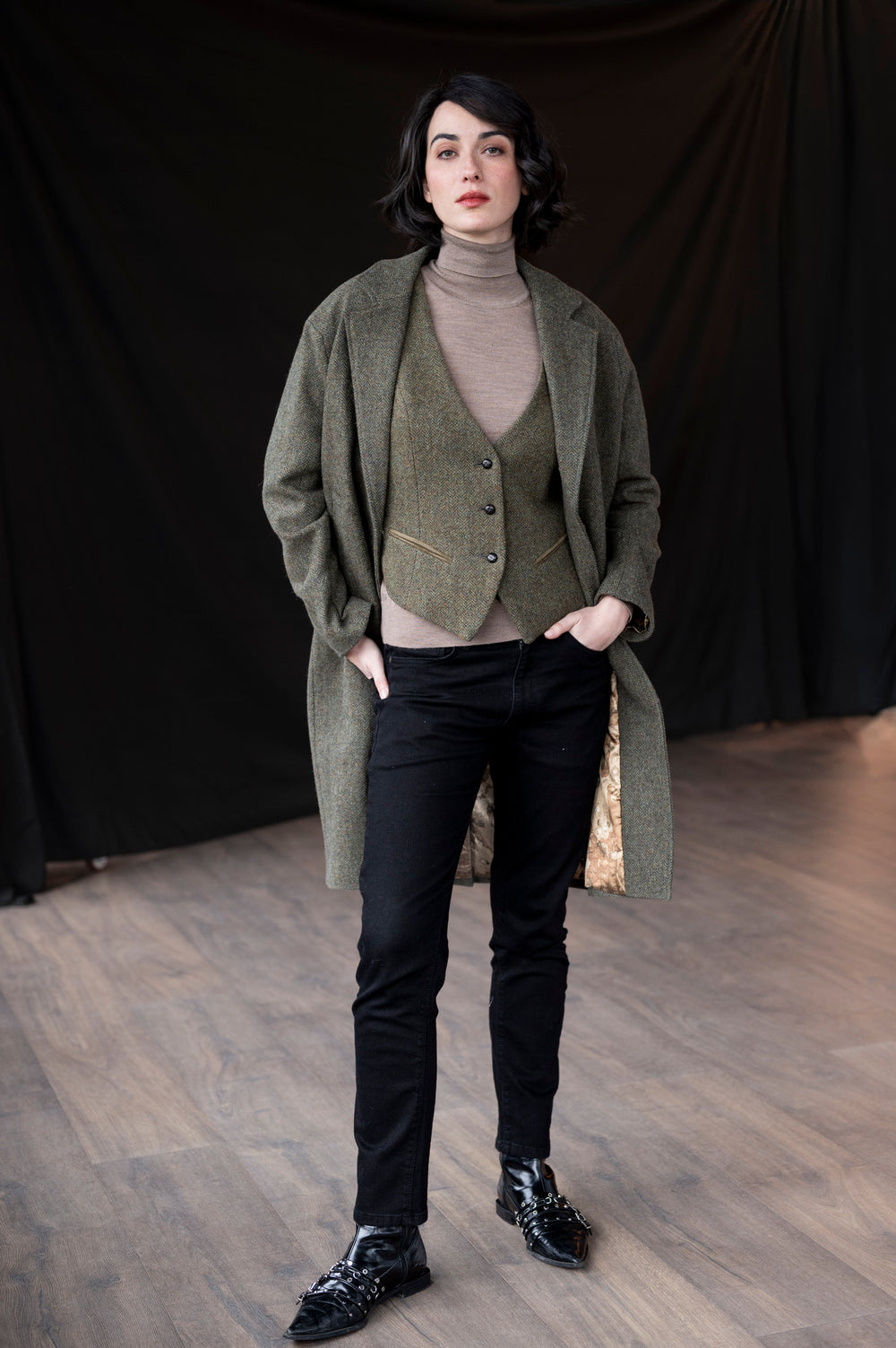 Women's Moss Green City Coat