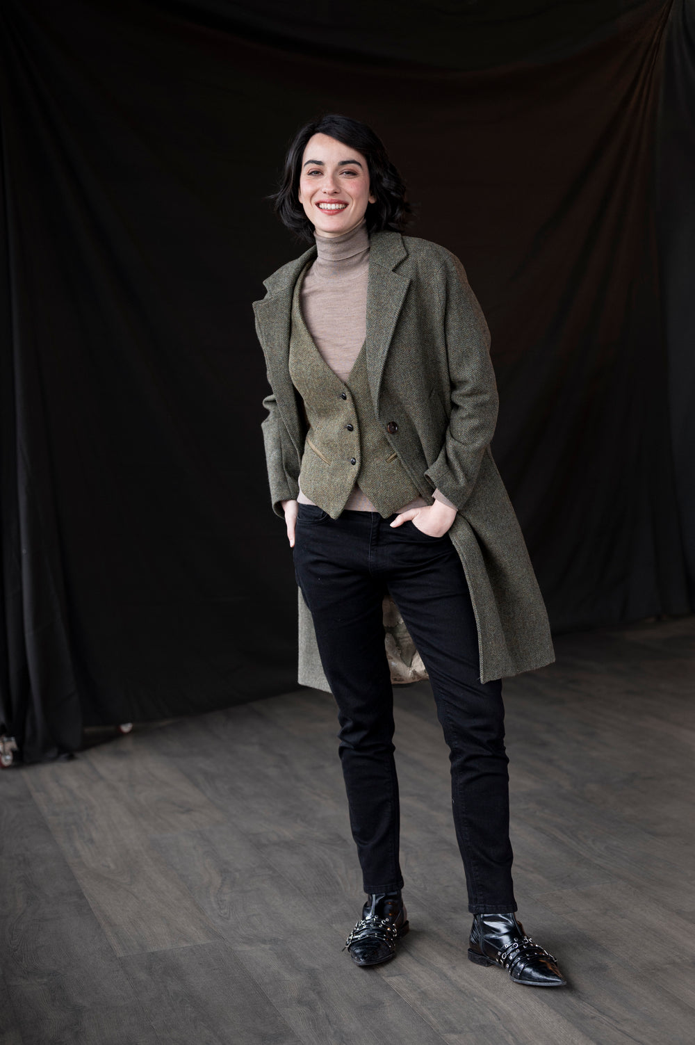 Women's Moss Green City Coat