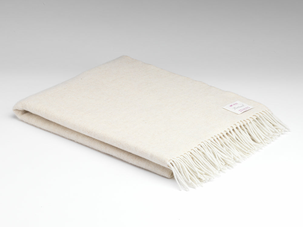 Lambswool Linen Herringbone Blanket