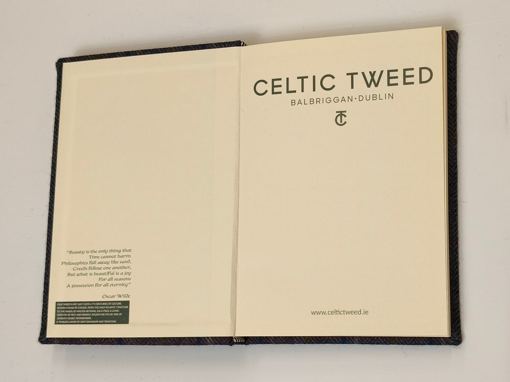 Blue Stripe Tweed A5 Notebook