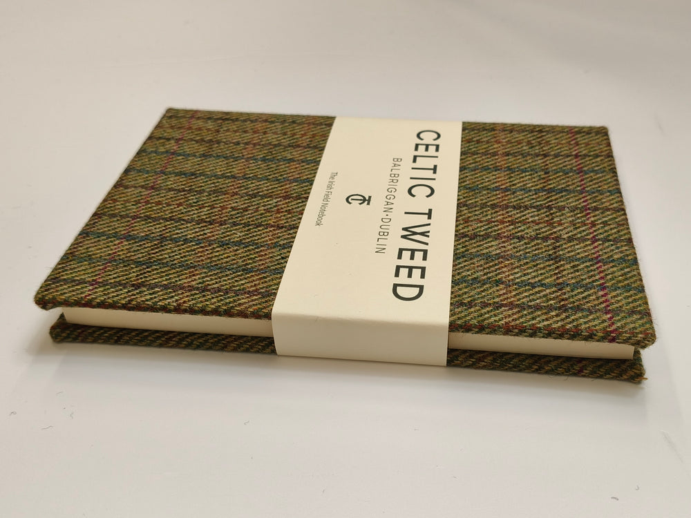 Green Stripe Tweed A5 Notebook