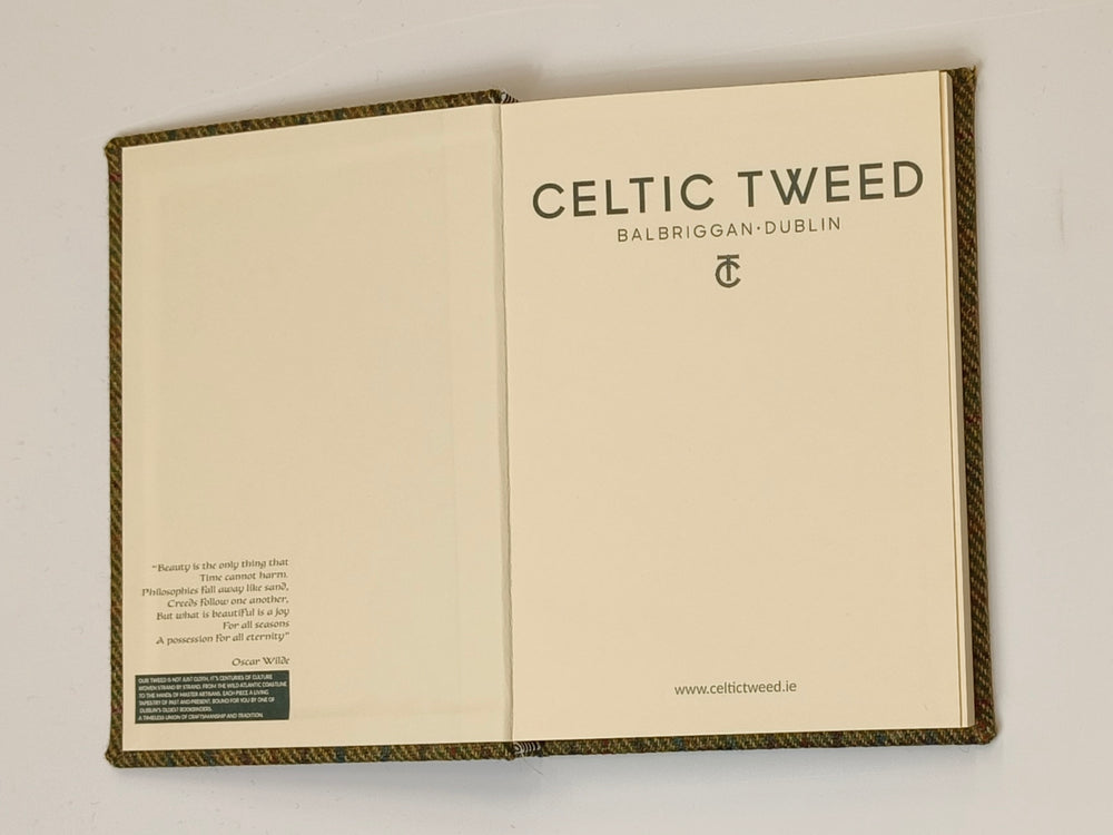 Green Stripe Tweed A5 Notebook