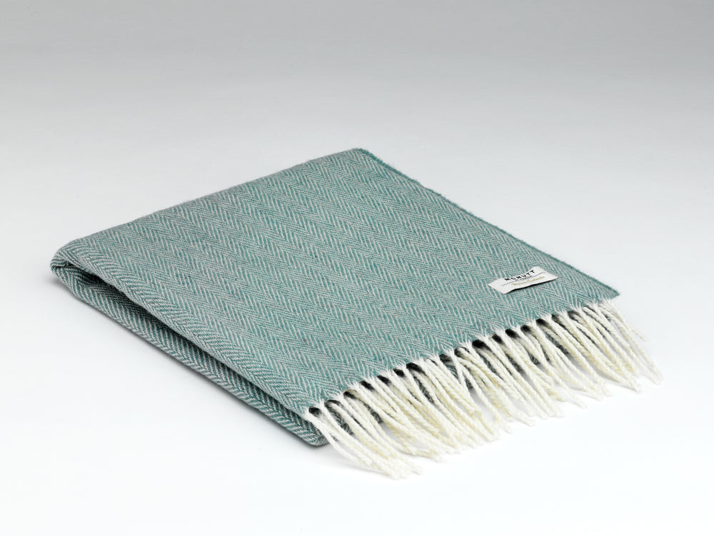 Cashmere Lambswool Neptune Green Wrap