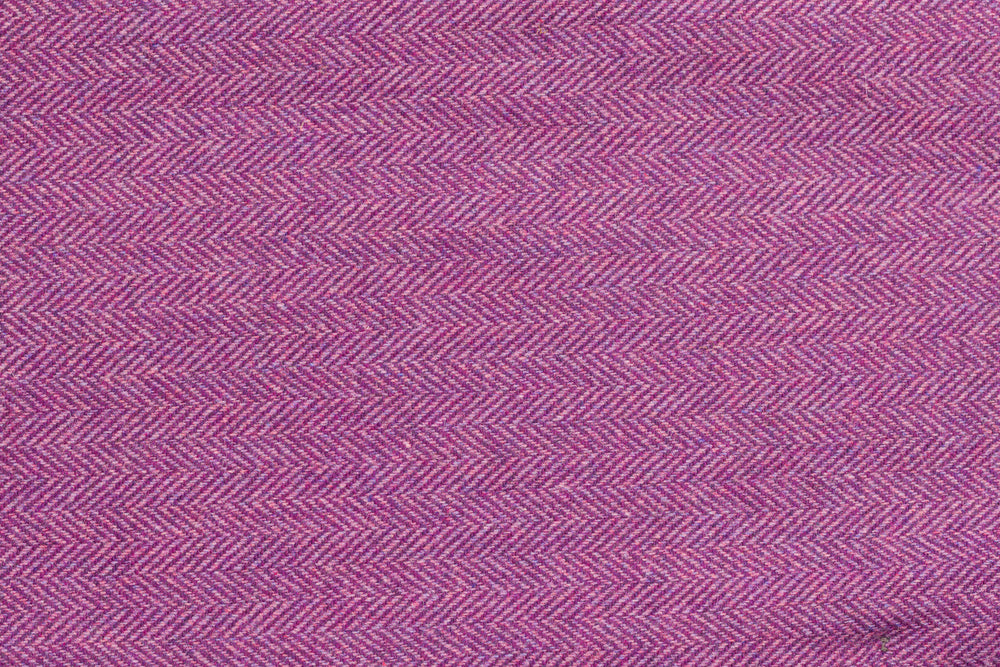 Magenta Herringbone Tweed Snood Scarf with Reversible Velvet