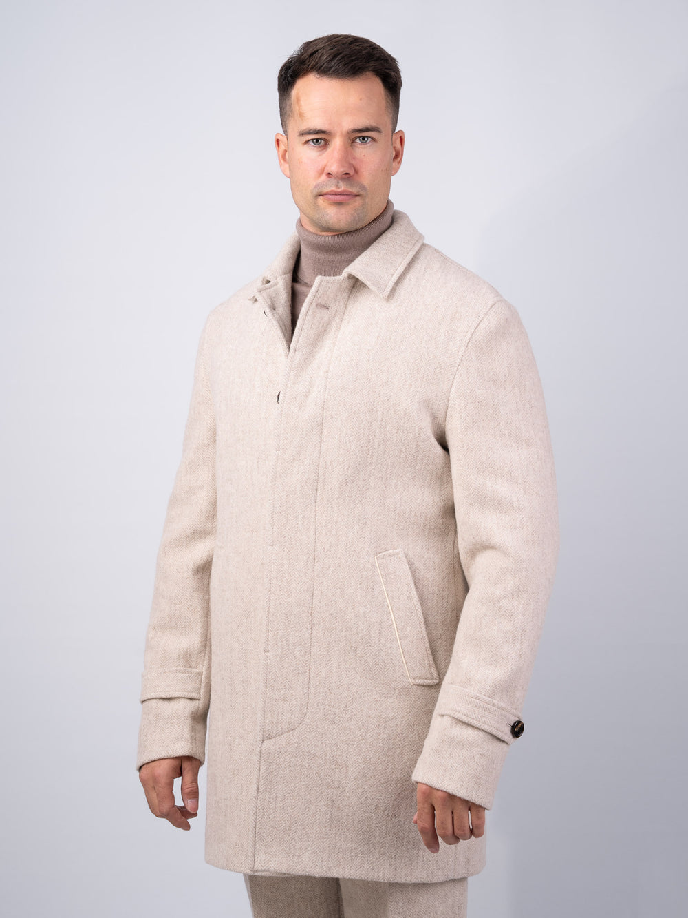 Men's Alpaca Tweed City Coat