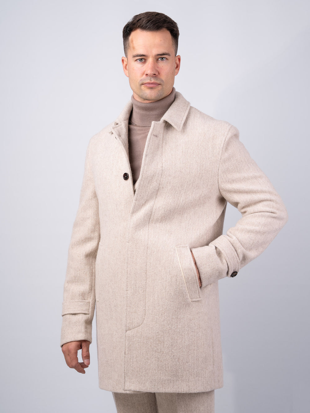 Men's Alpaca Tweed City Coat