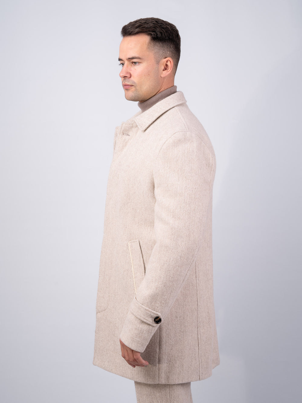 Men's Alpaca Tweed City Coat