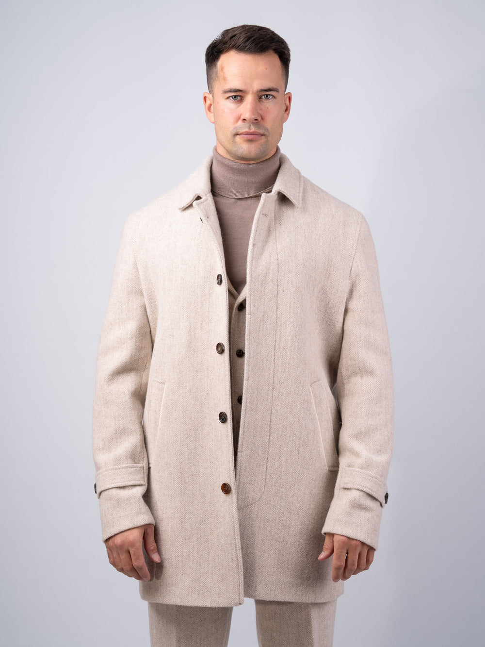 Men's Alpaca Tweed City Coat