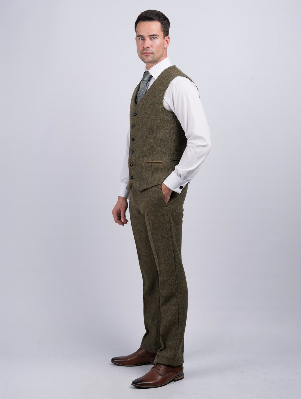 Moss Green Three Piece Suit