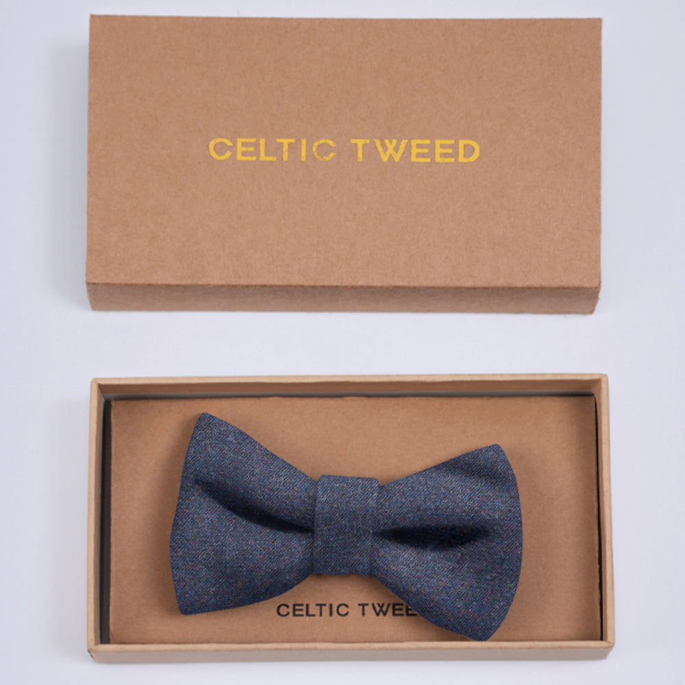 Navy Tweed Bowtie