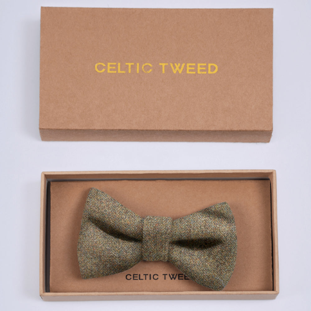 Moss Green Tweed Bowtie