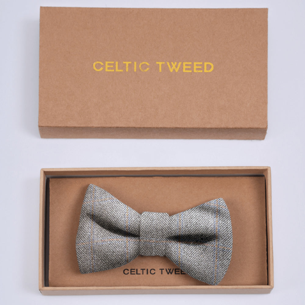 Grey Hunting Tweed Bowtie