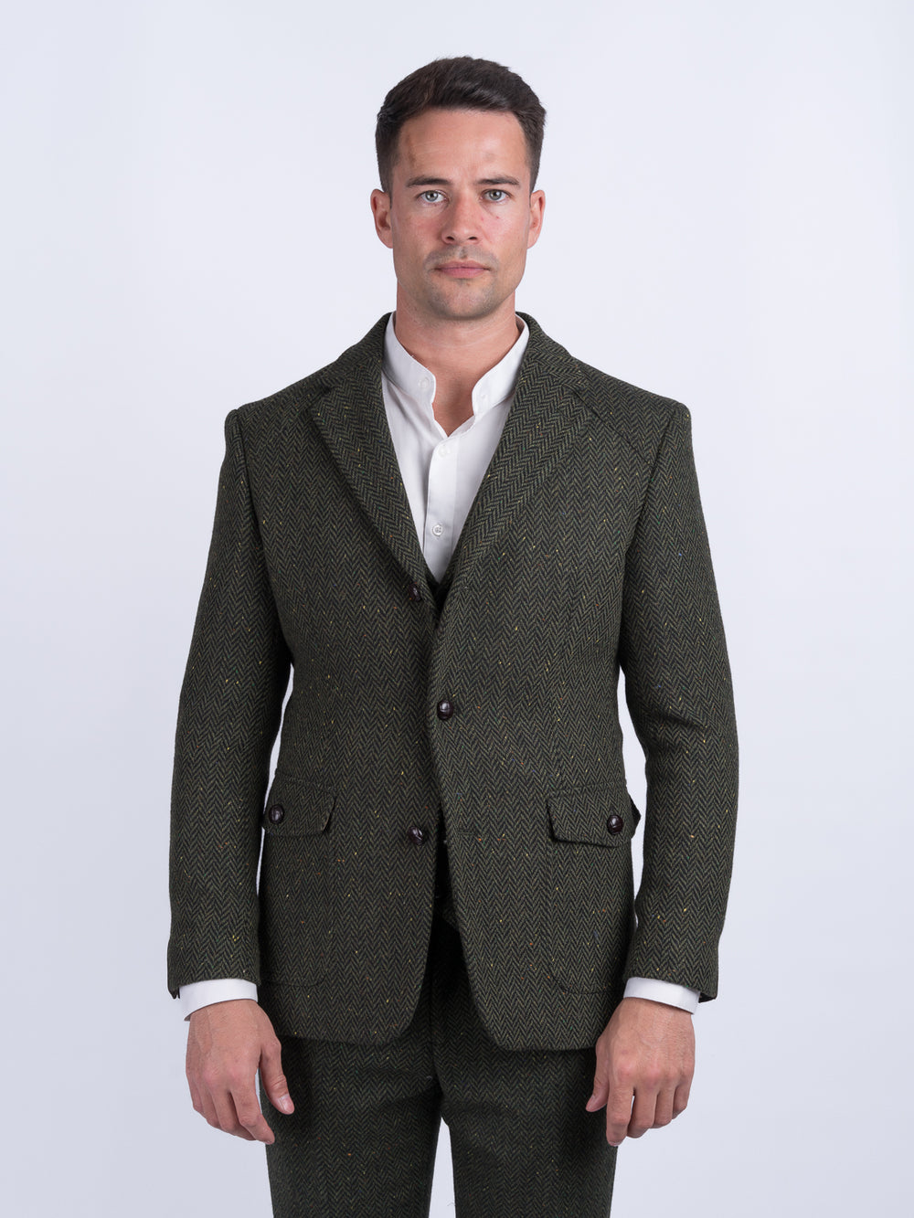 McDonagh Green Herringbone Heritage Tweed Jacket