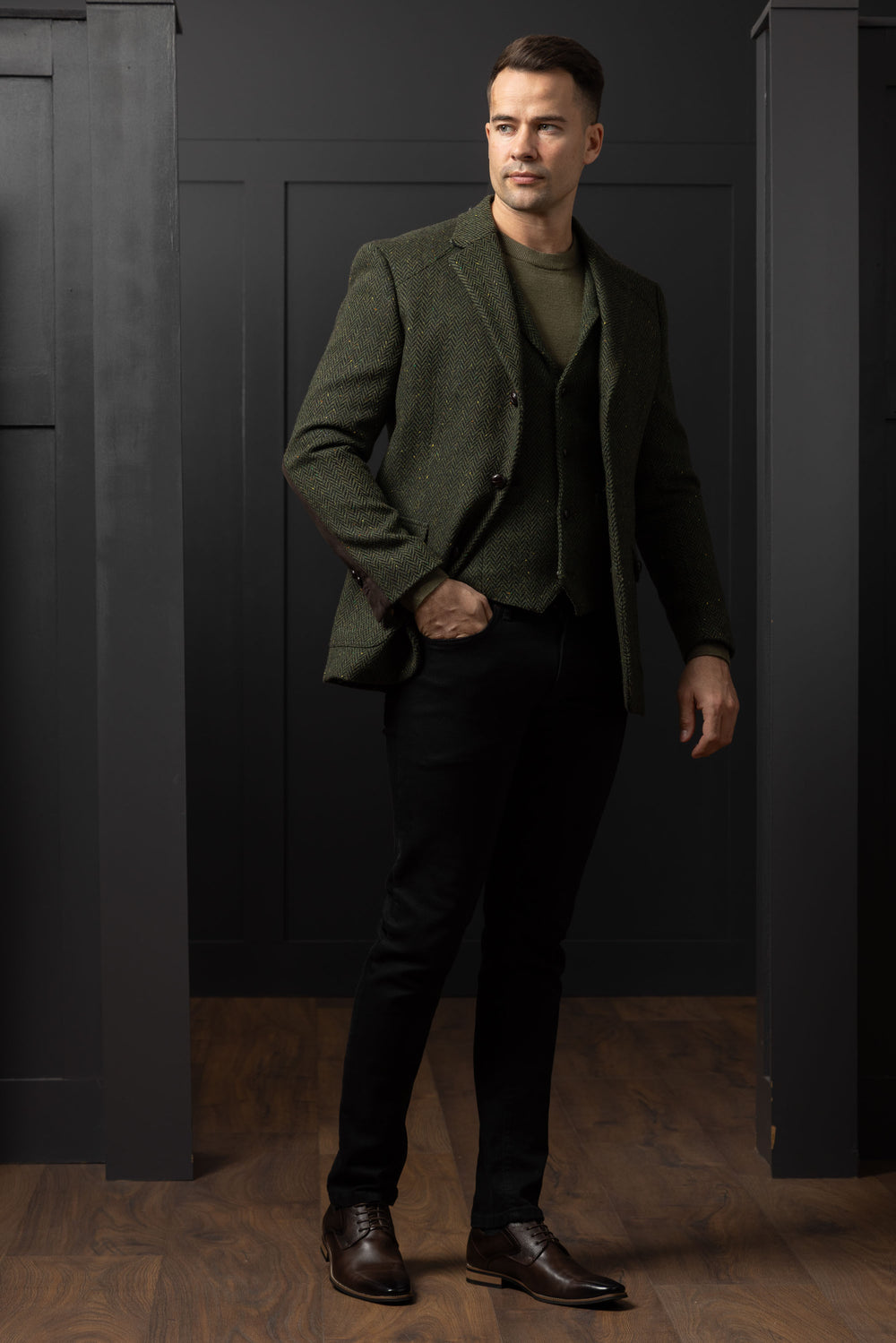 McDonagh Green Herringbone Heritage Tweed Jacket