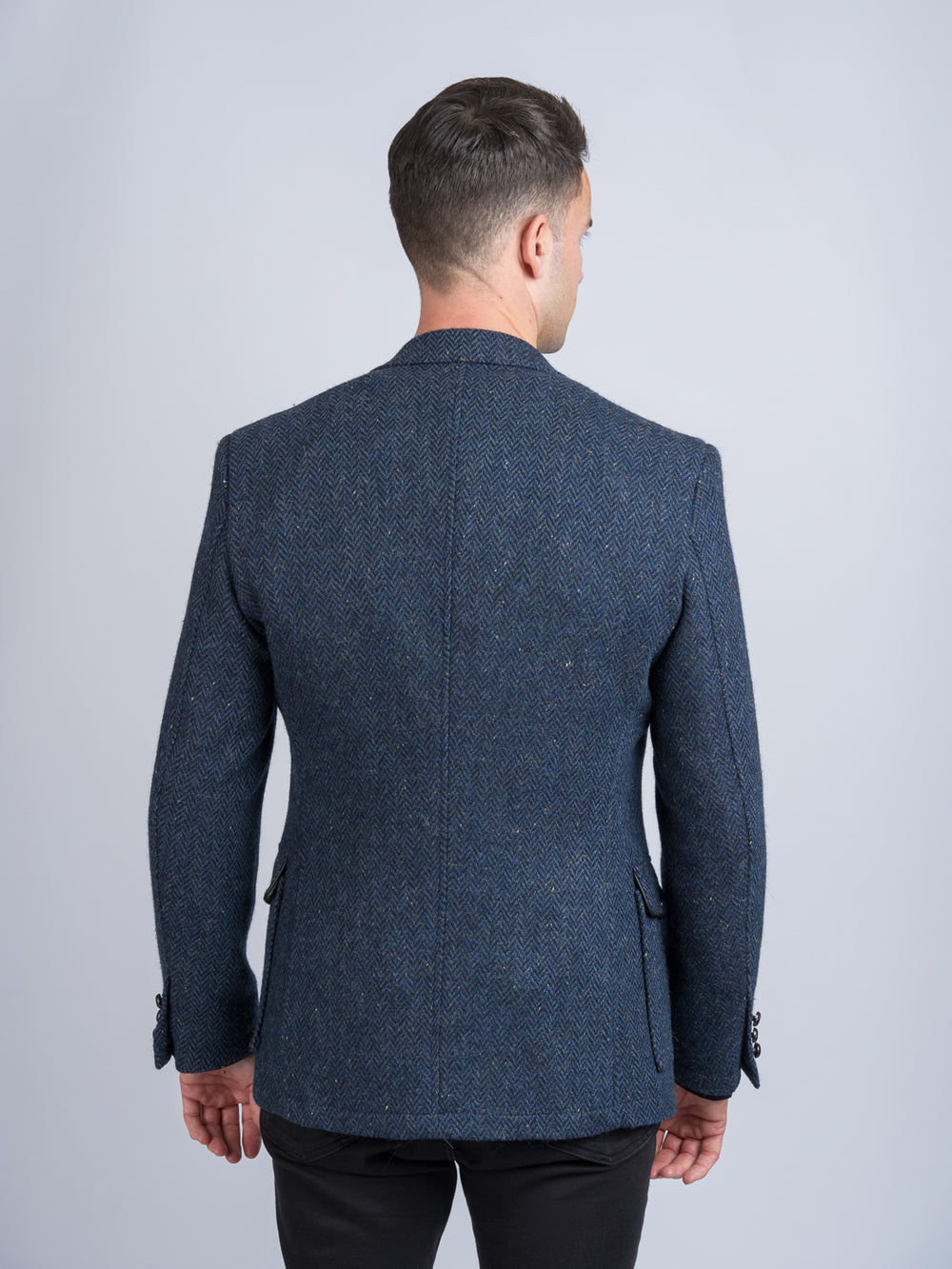 W.B Yeats Blue Slim Fit Jacket