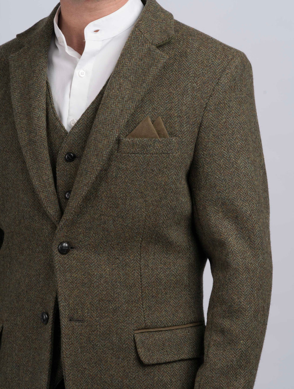 Moss Green Tweed Jacket & Blazer