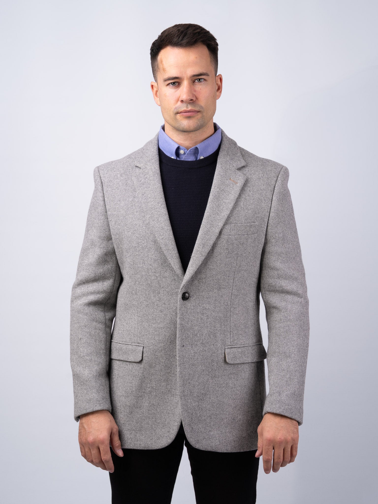Light Grey Tweed Jacket - Men's Elegant Blazer – Celtic Tweed