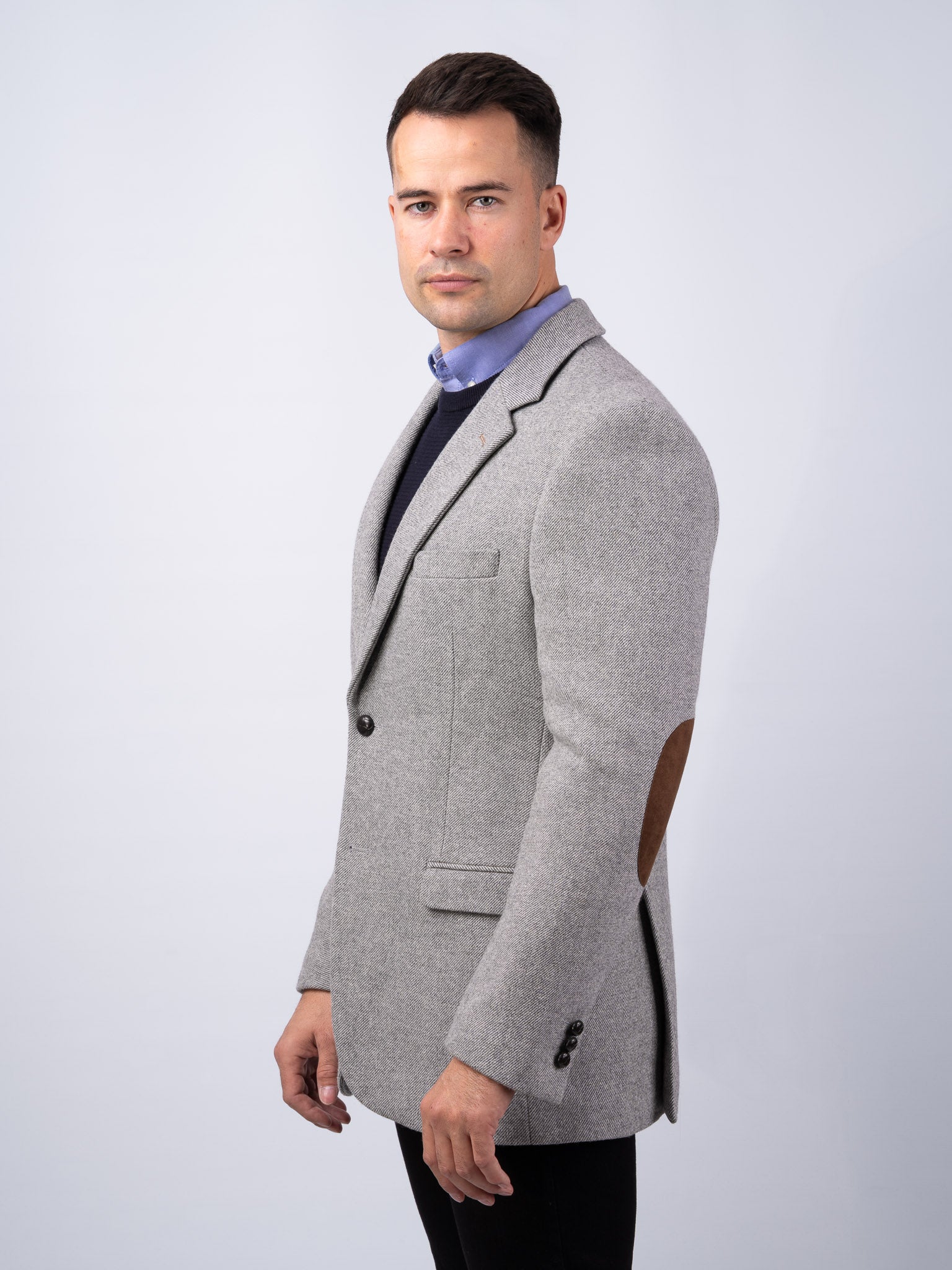 Light Grey Tweed Jacket - Men's Elegant Blazer – Celtic Tweed