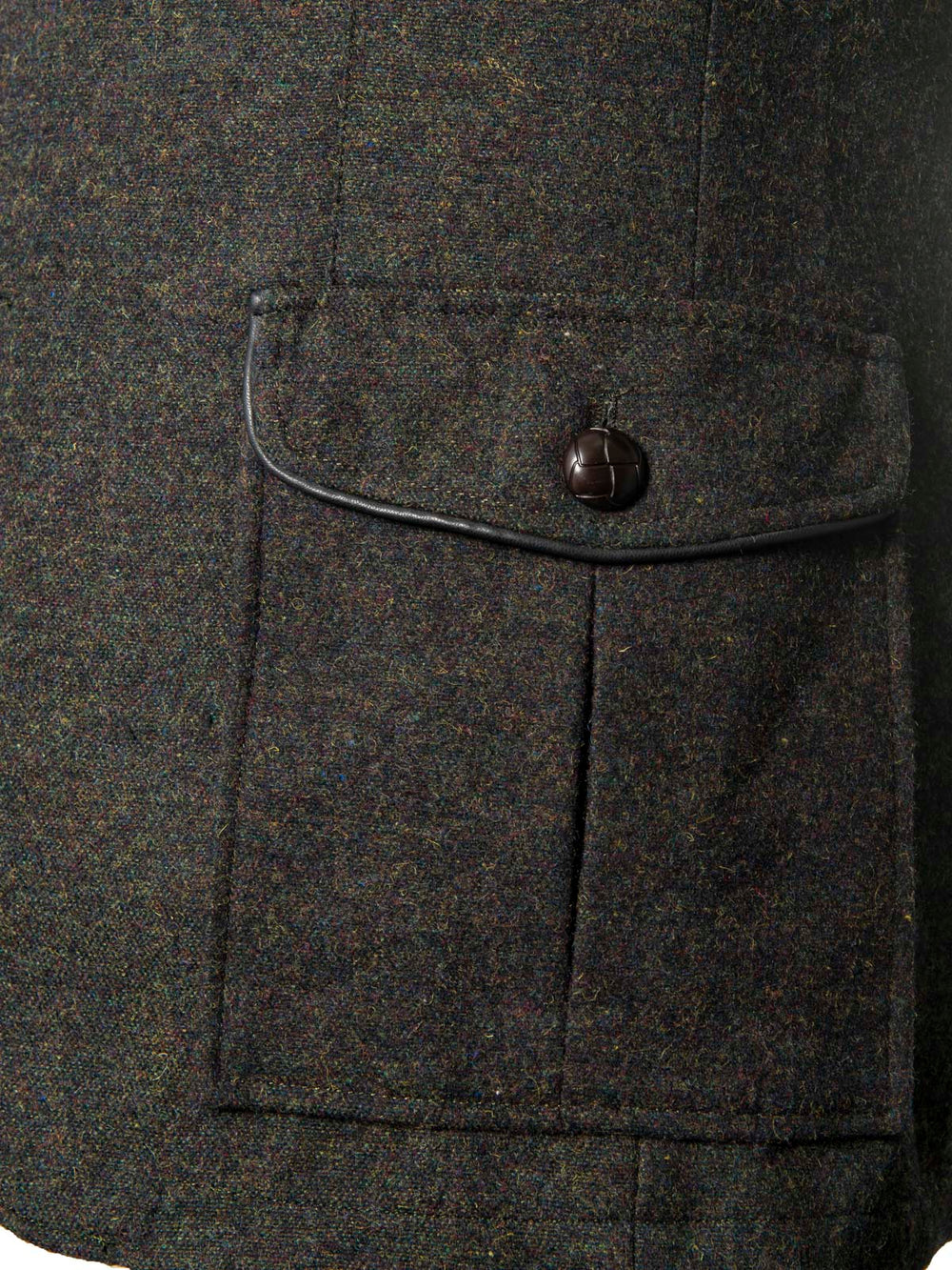 O Ceallaigh Peat Colour Tweed Jacket With leather trims.