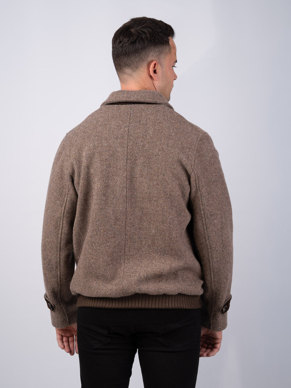 Men's Fawn Tweed Aviator Jacket
