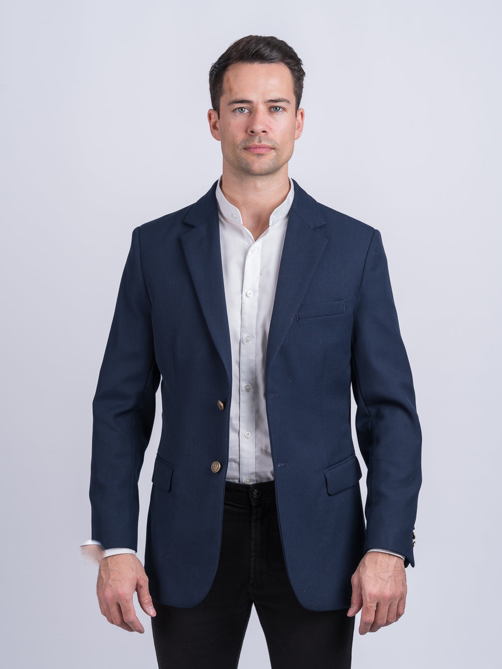 Blazer en laine bleu marine Cuchulainn Veste de sport ajustée