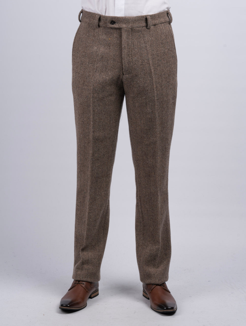 Men's Fawn Tweed Trousers & Pants