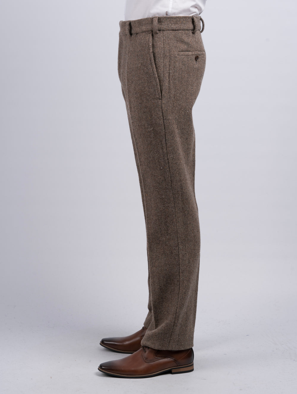 Men's Fawn Tweed Trousers & Pants