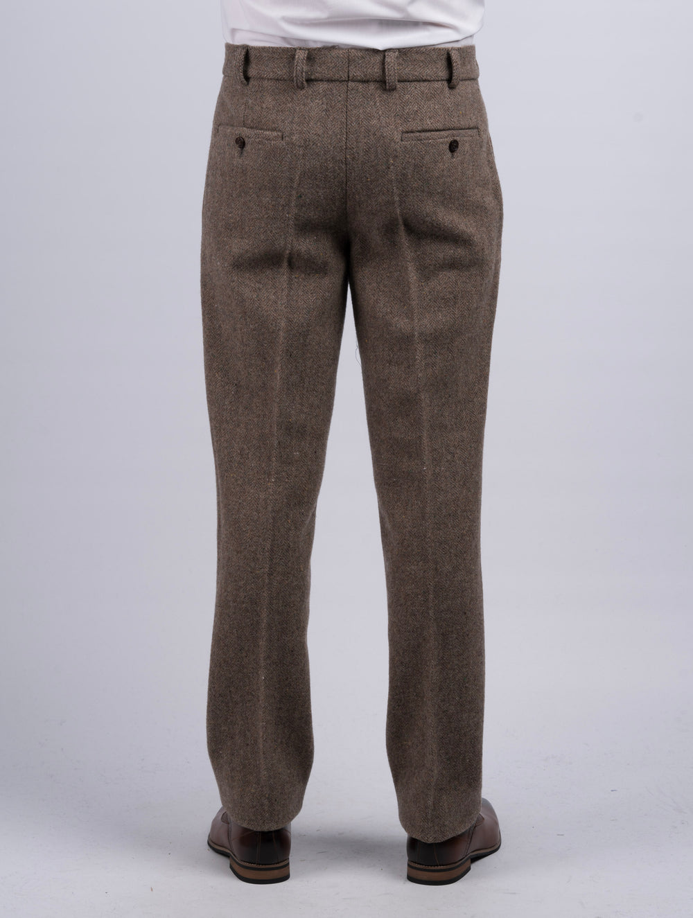 Men's Fawn Tweed Trousers & Pants