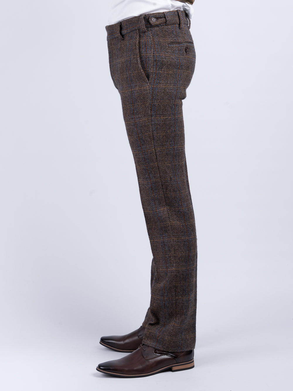 Brown Hunting Tweed Trousers & Pants